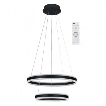 Lampa suspendata LED 150W 3CCT,  10500 lm, Negru, dimabila, telecomanda