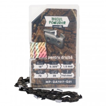 Lant Micul Padurar 18, pas .325, grosime pinten 1.5mm, 72 pinteni, 36 dinti, full-chisel