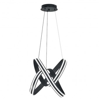 Lustra led 168 W, 3CCT, dimabil, Telecomanda, 11760 lm, Negru, 45x110 cm