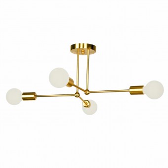 Lustra vintage 4 x E27, Auriu, IP20, 250 x 520 mm, max 4 x 18 W