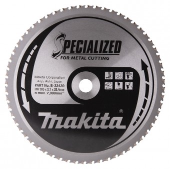 Makita B-33439 Panza circular metal/otel 2.1x25.4x305mm, 60T - 0088381422314