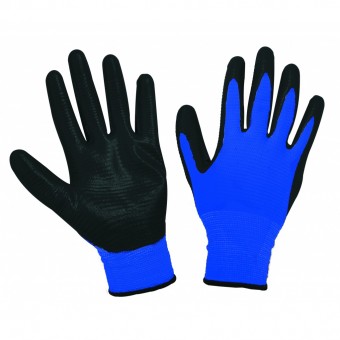 Manusi latex baza neagra , albastru