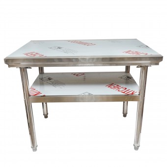 Masa de lucru apicola din inox 1000x700x800mm cu raft
