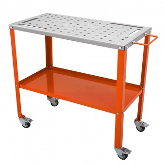 Masa pentru sudura mobila, 91.4 x 45.7 cm, Capacitate 550 kg, 4 x roti blocabile, Otel carbon