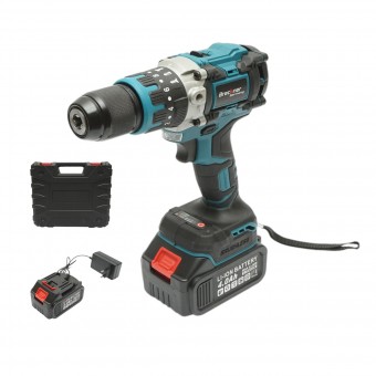 Masina de gaurit si insurubat cu percutie, 2 acumulatori 21V, 4Ah Li-ion, LED, brushless, 65Nm, mandrina 13mm, 0-400/1400rpm Breckner Germany