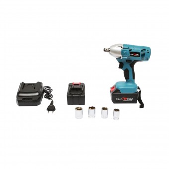 Masina de insurubat cu impact 1/2, DC 24V/4000mAh 350Nm 2800rot/min si tubulare incluse 17, 19, 21, 23mm Breckner Germany