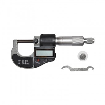 Micrometru de exterior cu afisaj digital si cadru emailat, metric 0-25mm