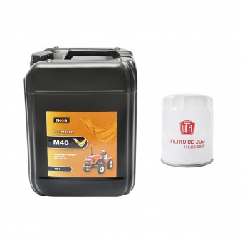 Pachet schimb filtru ulei si ulei motor M40 10L pentru tractor UTB U-445