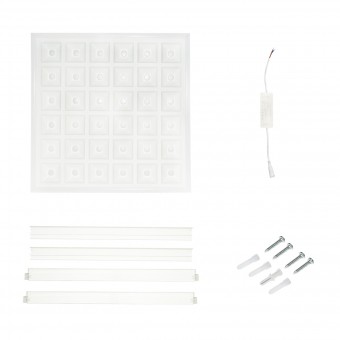 Panou LED slim 48W, 220V, IP20, 600x600x43mm aplicat sau pentru tavan casetat cu driver inclus Breckner Germany