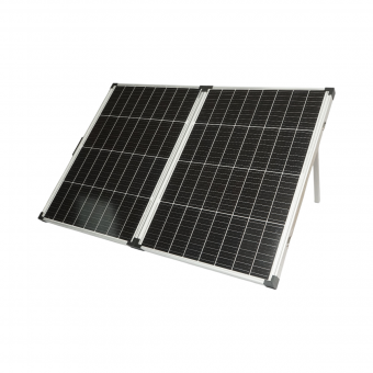 Panou solar 145W portabil fotovoltaic monocristalin tip valiza cu regulator tensiune 12/24V 20Ah 2 USB-uri Breckner Germany