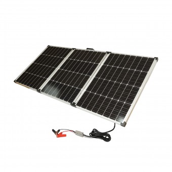 Panou solar 240W portabil fotovoltaic monocristalin tip valiza cu regulator tensiune 12/24V, 20Ah 2xUSB Breckner Germany