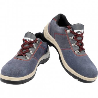 Pantofi de lucru Parena S1P, marime 43, gri, piele caprioara