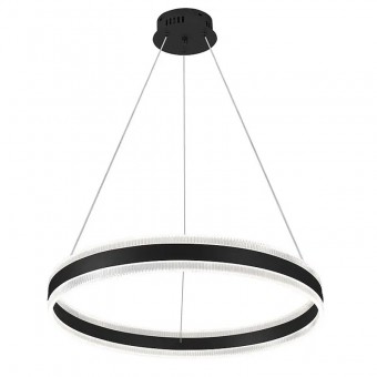 Pendul led 140 W, 9800 lm, 175-265V, Negru, IP20, 100 x 80 cm, 3CCT, dimabil, telecomanda