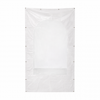 Perete lateral cort hala 2x2.8m alb cu geam transparent LP64