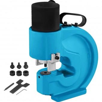 Perforator pentru tabla, hidraulic, 35 tone forta, matrițe de perforare 10,5 mm, 13.8 mm, 17.5 mm, 20.5 mm