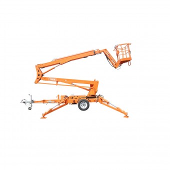 Platforma/nacela pentru lucru la inaltime tip remorca 16m, 200Kg cu telecomanda motor benzina THOR