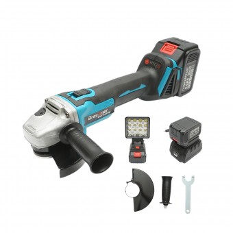 Polizor unghiular cu acumulator 18V, 4Ah Li-ion, disc 125mm, motor fara perii (brushless), proiector LED inclus Breckner Germany