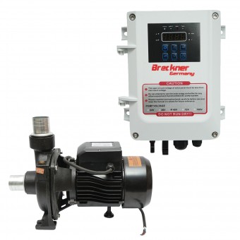 Pompa apa de suprafata 550W, 48V debit 17 m3/h cu controller MPPT+senzor nivel apa pentru panou solar fotovoltaic Breckner Germany