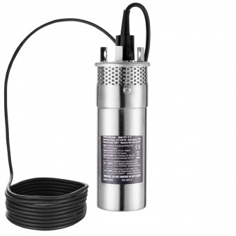 Pompa submersibila, alimentare solara 12 V/DC, 120 W, IP68, Debit 726 l/h, Inaltime 70 m, adancime 30 m