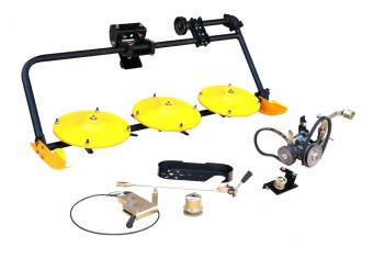 ProGARDEN Cositoare frontala rotativa cu 3 discuri pentru minitractoare Campo T12 G2, G2.1, V25.1