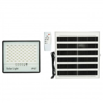 Proiector LED 200W, 6500K cu panou solar 15W, baterie LiFePO4 10000mAh si telecomanda IP67 Breckner Germany