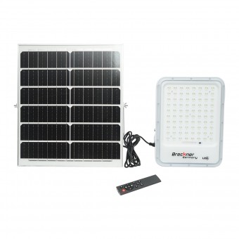 Proiector LED 20W cu panou solar 35W telecomanda, baterie 3,2V/30Ah Breckner Germany