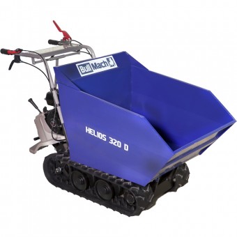 Roaba electrica cu senile Helios 320 D, Motor benzina 6.5 CP, max 320 kg, Basculabila, 6 viteze, 4.9 km/h