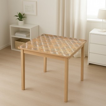 Rola folie protectie masa transparenta PVC siliconizat 0.8x20m, grosime 1.2mm, model trandafiri Breckner Germany