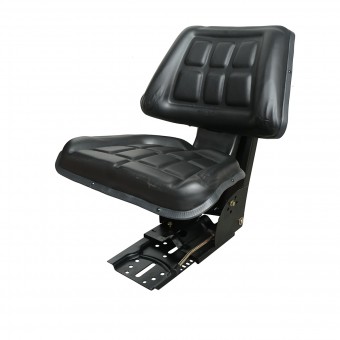 Scaun universal negru cu reglaj triplu si amortizor pentru tractor U-445