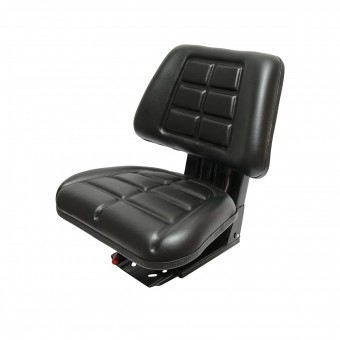 Scaun universal negru cu reglaj triplu si amortizor pentru tractor U-445