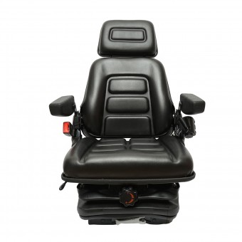 Scaun universal reglabil pentru tractor cu centura de siguranta, cotiere si suspensie mecanica 830x610mm