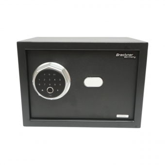 Seif mobila cu amprenta, alarma, inchidere electronica si 2 chei 350x250x250mm Breckner Germany