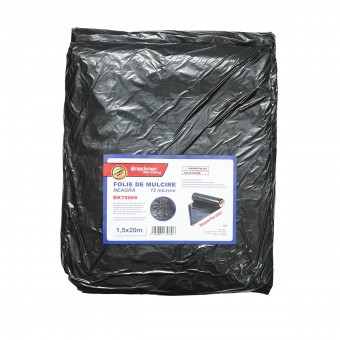 Set 10 buc. folie mulcire, anti buruieni 1.5x20m, 15 microni, neagra neperforata, protectie UV Breckner Germany