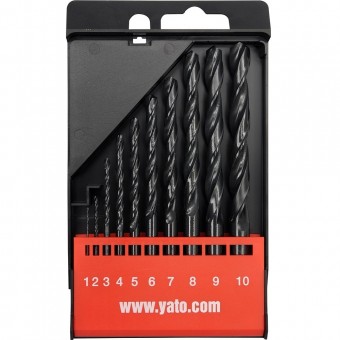 Set 10 burghie pentru metal Yato YT-4461, HSS, 1-10mm