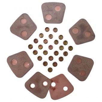 Set 12 ferodouri 4mm(77x69) cu nituri pentru disc ambreiaj  D1010 UTB U-1010