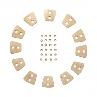 Set 12 ferodouri cu nituri pentru disc ambreiaj 11 toli UTB U-445 si Fiat