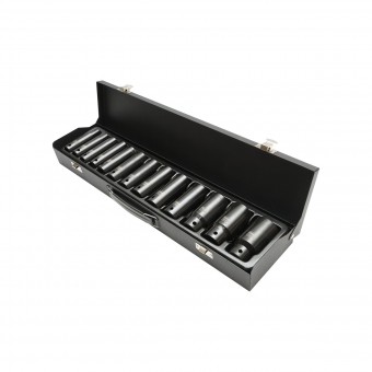 Set 13 tubulare de impact lungi 1/2, 13-32 mm Hoteche