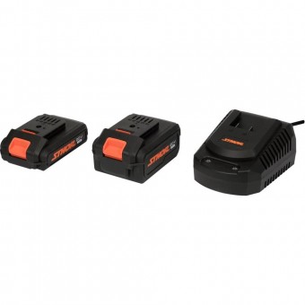 Set 2 acumulatori Li-Ion 4Ah+2Ah si incarcator pentru gama Sthor 20V