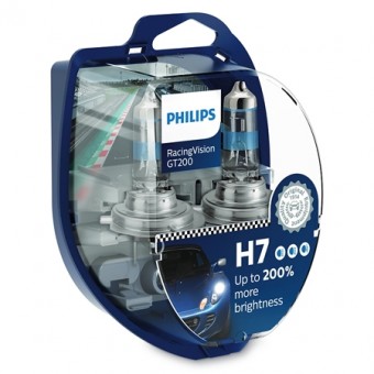 Set 2 buc becuri auto h7 racing vision philips