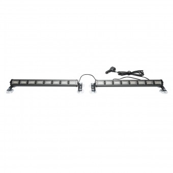 Set 2 lampi LED stroboscopice cu ventuze, 96W, 9-30V, 5 culori, 8 module 385x40x36mm