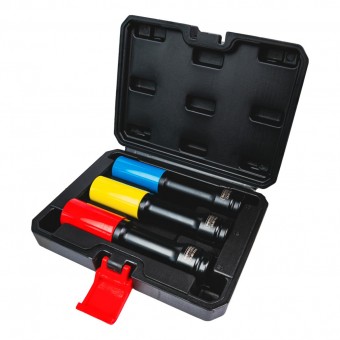 Set 3 tubulare de impact 1/2 17,19,21mm cu protectie 150mm