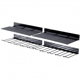 Set 4 organizatoare unelte, Vivatechnix Otel, carlige incluse, max 40 kg, Negru, 430 x 194 mm