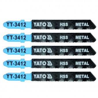 Set 5 lame pentru fierastraie pendulare Yato YT-3412, HSS, Lungime 75 mm