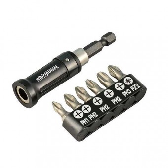 Set 7 biti pentru rigips cu adaptor, 25mm, Whirlpower® 96-7107