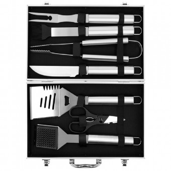 Set 7 ustensile  gratar din inox in  servieta 