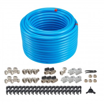 Set conducte cu fitinguri pentru compresoare aer, 60.96 m, Trei straturi HDPE/Aluminiu/HDPE