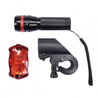 Set lampi bicicleta, led fata 3w +led spate