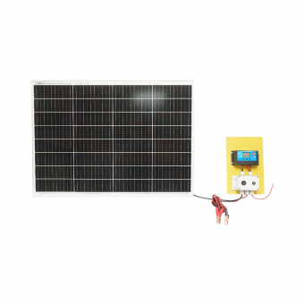 Set panou solar 75W fotovoltaic monocristalin 760x550x25mm cu regulator 10A 12/24V, 2xUSB, cablu baterie 2m Breckner Germany