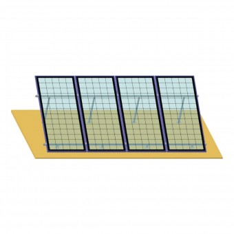 Sistem complet montare, structura acoperis pentru 4 panouri solare fotovoltaice cu unghi reglabil 15-30 grade Breckner Germany