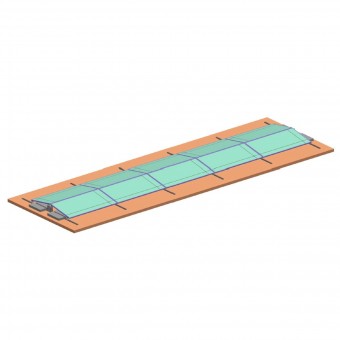 Sistem complet montare, structura EST-VEST fixare placi balast 10 panouri solare fotovoltaice cu unghi 10 grade Breckner Germany